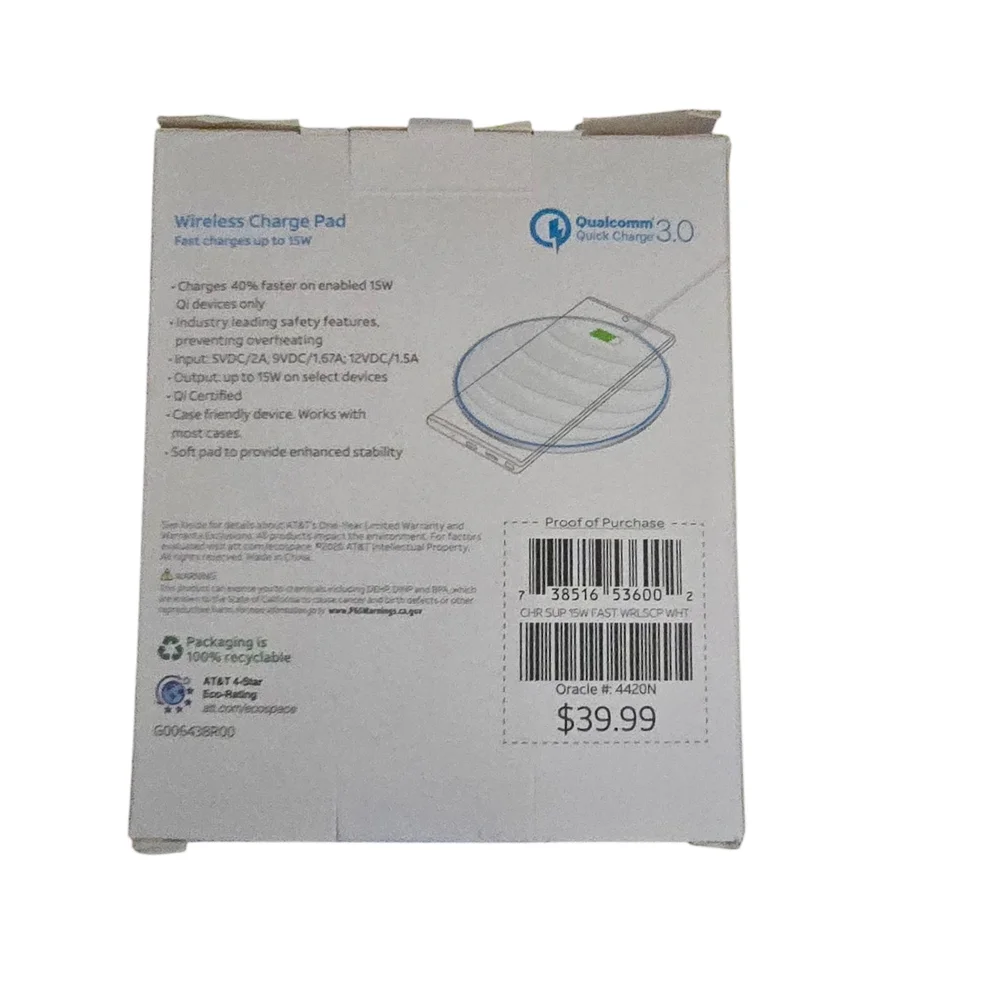 AT&T Wireless Charge Pad NWT/NIB